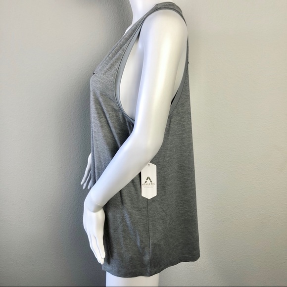 Athletic Tank Top “Make It Happen” Heather Gray - Picture 3 of 6